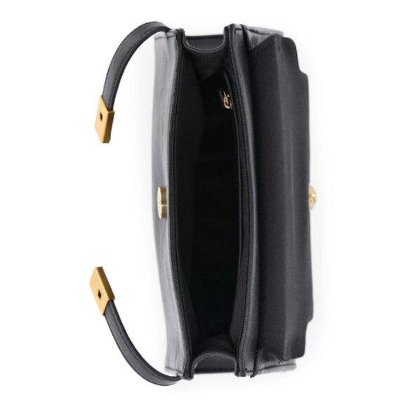 Time and Tru Women's Faux Leather Rosa Crossbody Bag, Black - Picture 3 of 3